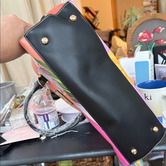 Nicole Lee Pink and Orange Satchel - Picture 9 of 9